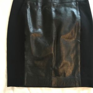 LOFT black leather skirt